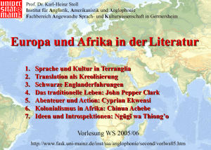 Europa und Afrika in der Literatur WS 05/06