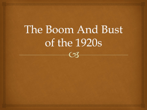 The Boom And Bust of the 1920s