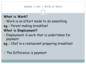 World of Work - The Business
