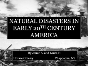 Natural Disasters in Early 20c America