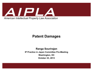 Sourirajan Patent Damages - American Intellectual Property Law