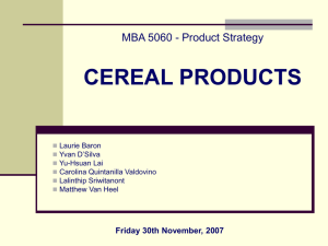 Cereal products PowerPoint