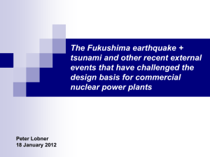 The Fukushima earthquake and tdalevere natural events