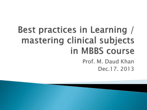 Best practices in Learning / mastering clinical subjects in MBBS course