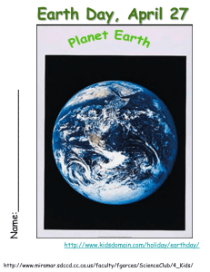 PowerPoint Presentation - Earth Day, April 22