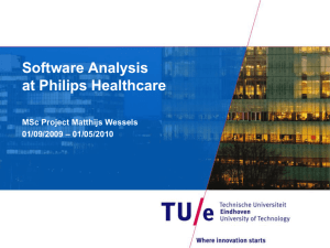 Software Analysis at Philips Healthcare