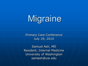 Migraine - University of Washington