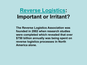 Reverse Logistics: Important or Irritant?
