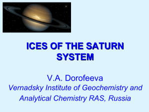 ices of the saturn system