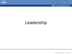 Leadership - PowerPoint Presentation