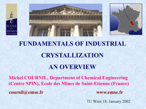 Crystallization - Ecole des Mines de Saint