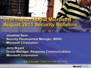 August 2011 Bulletin Release -Final - Customer