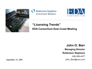 Licensing Trends - The Electronic Design Automation Consortium