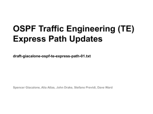 OSPF Traffic Engineering (TE) Express Path draft-giacalone-ospf