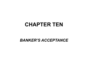 chapter ten banker's acceptance