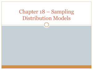 Chapter 18 * Sampling Distribution Models