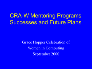 CRA-W Mentoring Programs