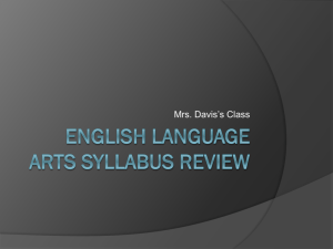 Language Arts Syllabus - Kyrene School District