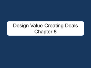 Design Value-Creating Deals Chapter 8