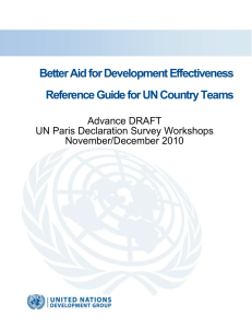 UNDG Aid Effectiveness Reference Guide