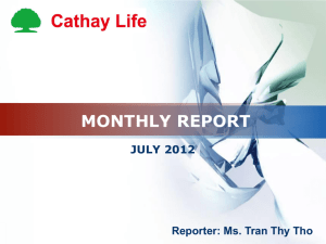 hr monthly report - Cathay Life Insurance