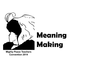 Meaning Making - Mighty Peace Teachers' Convention