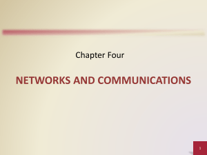Chapter 4- NETWORKS AND COMMUNICATIONS