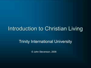 Introduction to Christian Living