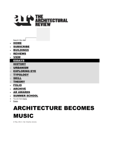 Charles Jencks – Architecture Becomes Music