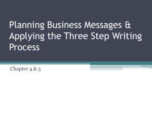 Applying the Three Step Writing Process