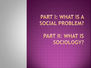 Part I: what is a social problem?