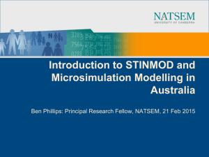 Introduction to STINMOD and Microsimulation Modelling in Australia