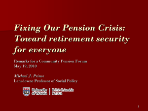 Fixing Our Pension Crisis
