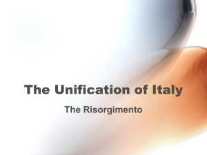 The Unification of Italy - Italian