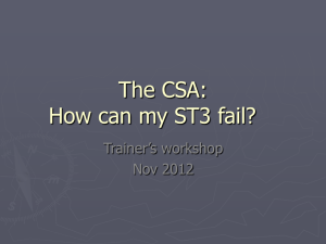 Why do registrars fail the CSA? - CityandHackneyTrainersWorkshop