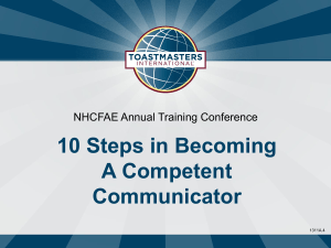 10 Steps in Becoming a Competent Communicator