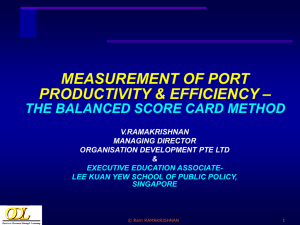 Measurement of Port Productivity & Efficiency ? Balance Score Card