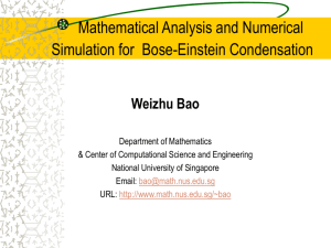 Numerical Simulations for Bose-Einstein Condensation