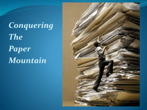 Conquering the Paper Mountain - Connecticut Association of School