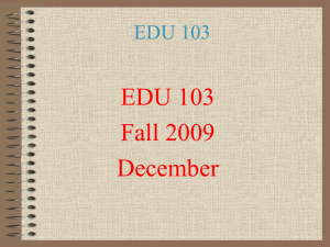 EDU 103 - Murray State University