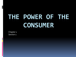 The Power of the Consumer