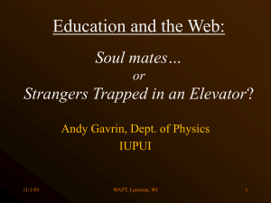 Education and the Web