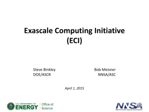 Exascale Computing Initiative