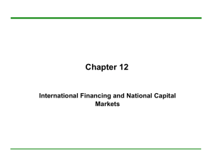 Chapter 12 International Financing and National Capital Markets