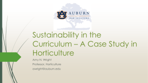 Presentation on sustainability in the curriculum: A case study in