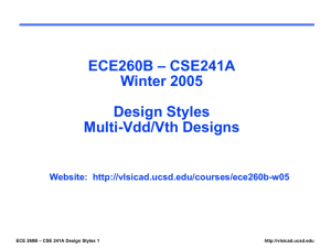 ECE 260B - CSE241A VLSI Digital Circuits