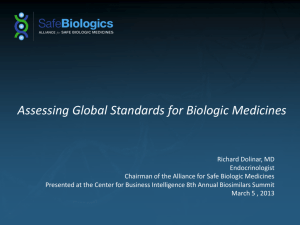 Part I - Alliance for Safe Biologic Medicines