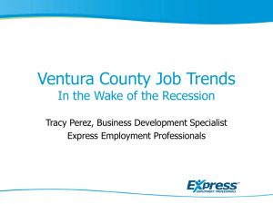 Ventura County Job Trends, In the Wake of the Recession