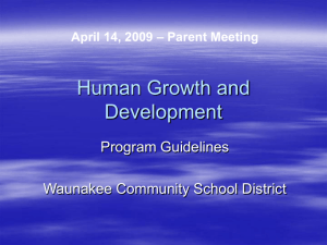 Human Growth and Development - Waunakee Community School