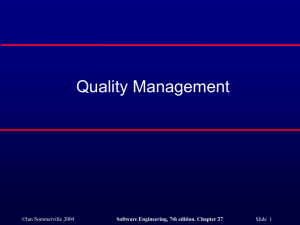 Quality Management - Systems, software and technology